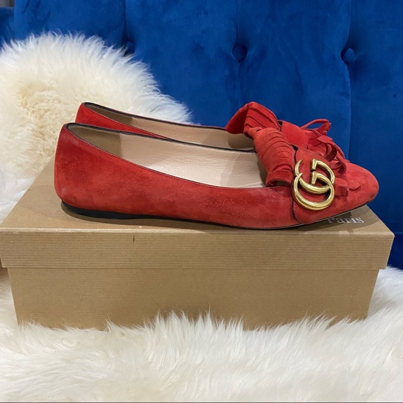 Gucci loafer flats Marmont GG scamosciato - Picture 2 of 5